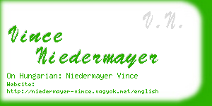 vince niedermayer business card